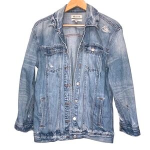 Madewell Light Blue Distressed Denim Jacket